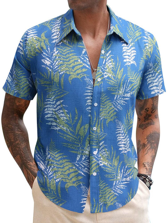 Casual Linen Blend Printed Shirt (US Only)