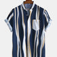 Revere Shirts with Wave Stripes and Short Swim Shorts