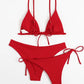 Solid Color 3 Piece Swimsuit