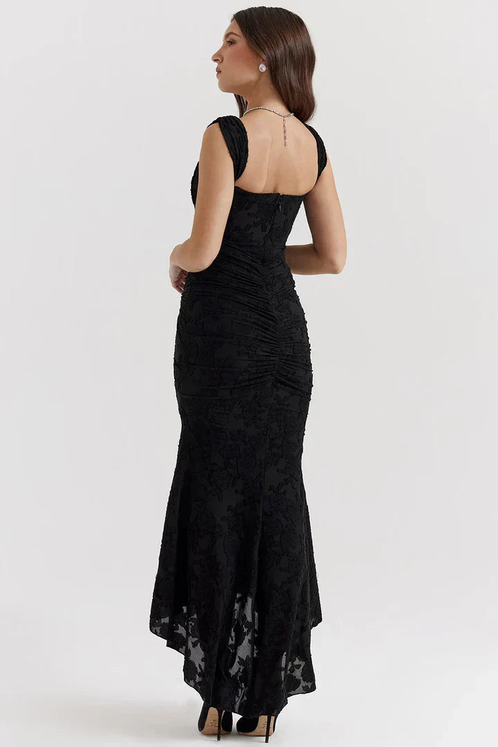 VelvetBloom Maxi Dress