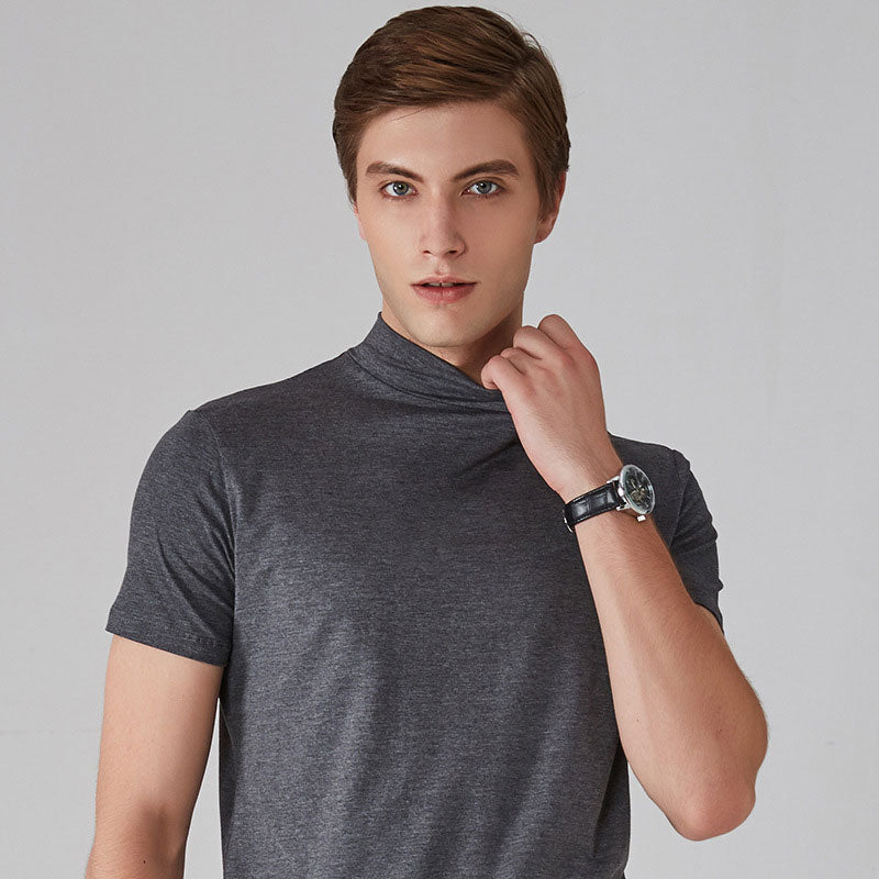 Men's High Neck Slim Fit T-shirt