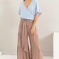 TESA WIDE LEG TIE FRONT PANTS