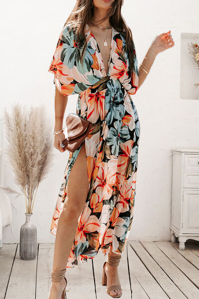 BRITTANY PLUNGE SPLIT DRESS