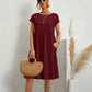 Moda - O-Neck Casual Loose Fit Dress