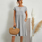 Moda - O-Neck Casual Loose Fit Dress