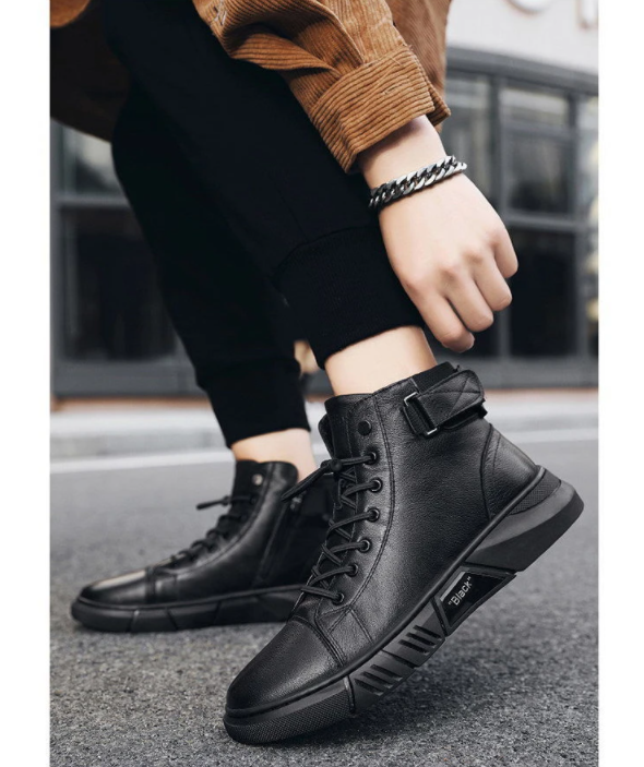 Men's Casual Versatile Genuine Leather Ankle Boots