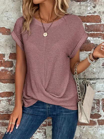 Madeline Knitted Short Sleeve Top