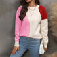 Contrast Color Casual Sweater