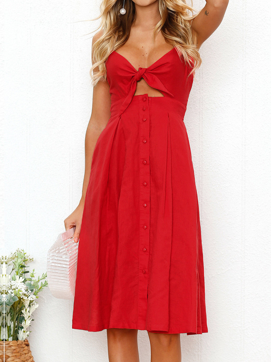 ZAHARAH CUTOUT SWEETHEART CAMI DRESS