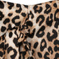 SATIN LEOPARD TIE SKIRT