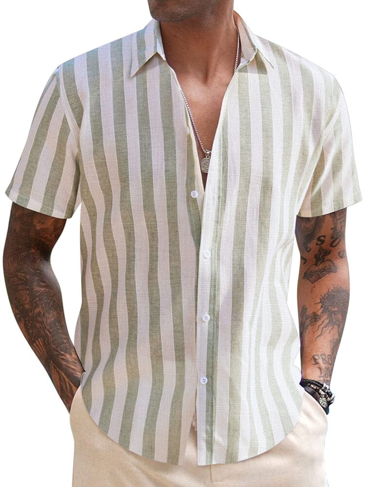 Casual Linen Blend Printed Shirt (US Only)