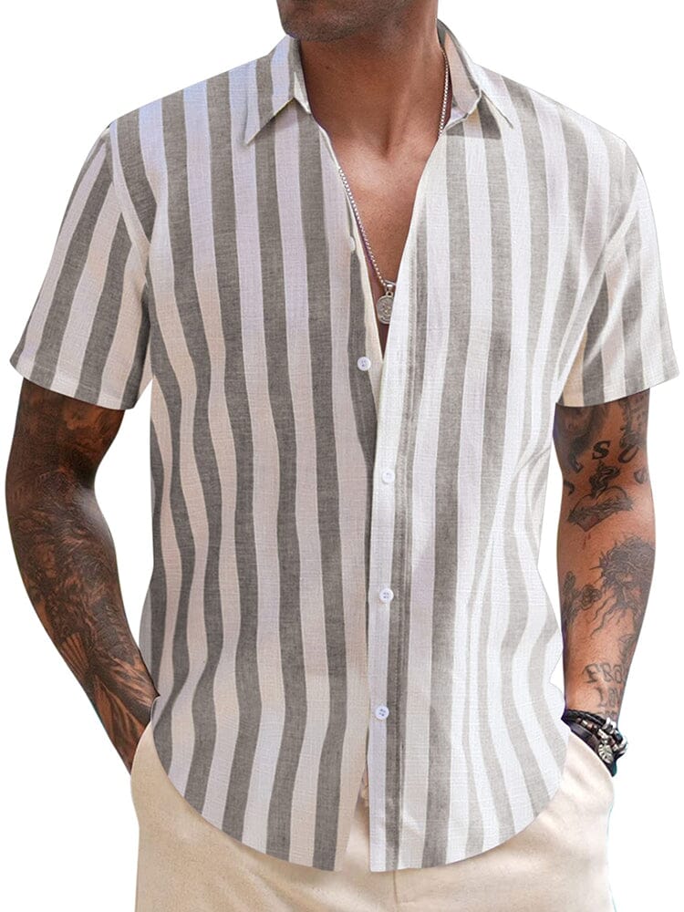 Casual Linen Blend Printed Shirt (US Only)