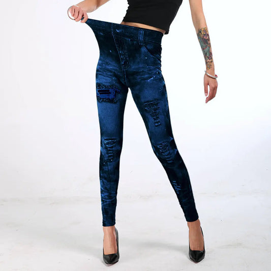 Roxy High Wasted Jeans Lookalike Leggings