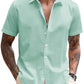 Casual Linen Blend Button Down Shirt (US Only)