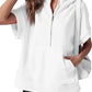 Lilly | Short-sleeved women's top with hood and half zip