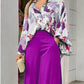 Loose Casual Printed Shirt and Wide-leg Pants Two-piece Set 51096975