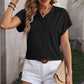 Women's V-Neck Chain Jacquard Short Sleeve T-Shirt 04509684