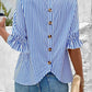 Striped Button T-shirt