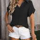 Short-sleeved Shirt In Pleated Fabric 91328500