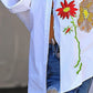 Urban Shirt Collar Floral Loose Shirt