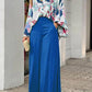 Loose Casual Printed Shirt and Wide-leg Pants Two-piece Set 51096975