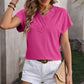 Women's V-Neck Chain Jacquard Short Sleeve T-Shirt 04509684