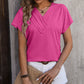 Women's V-Neck Chain Jacquard Short Sleeve T-Shirt 04509684