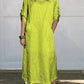 Women's Comfortable Solid Color Linen Pocket Dress