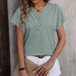 Women's V-Neck Chain Jacquard Short Sleeve T-Shirt 04509684