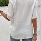 Stylish Solid Color Short Sleeve Button Up White Shirt