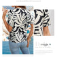 Pullover V-neck Printed Short-sleeved Shirt 85278891