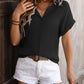 Short-sleeved Shirt In Pleated Fabric 91328500