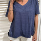 Women's Solid Color Loose Short Sleeve Casual T-Shirt 45982525YM