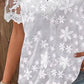 Embroidered Lace V-neck Lace Short-sleeved Pullover Shirt