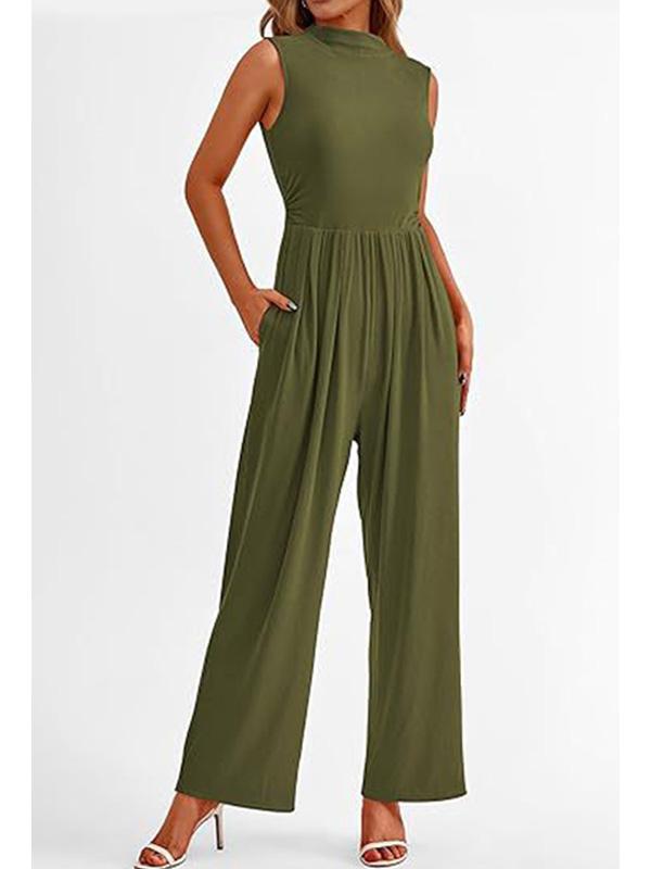 Elegant Formal Casual Sleeveless Wide Leg Jumpsuit