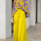 Loose Casual Printed Shirt and Wide-leg Pants Two-piece Set 51096975