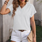 Women's V-Neck Chain Jacquard Short Sleeve T-Shirt 04509684