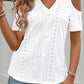 V-neck Off-the-shoulder Short-sleeved T-shirt