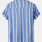 Shirt and Swim Shorts with Striped Pattern and Buttons