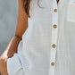 Cotton and Linen Sleeveless Shirt