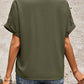 Solid Color V-neck Pocket Short-sleeved Shirt 22982116