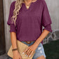 Loose V-neck and Dolman Sleeve T-shirt 51367206