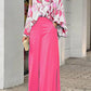 Loose Casual Printed Shirt and Wide-leg Pants Two-piece Set 51096975