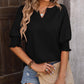 Loose V-neck and Dolman Sleeve T-shirt 51367206