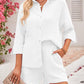 Women's Three-quarter Sleeve Short Cotton Two-piece Suit