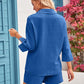 Women's Three-quarter Sleeve Short Cotton Two-piece Suit