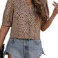 Women's V-neck Commuting Simple Leopard Print Shirt 21755578YM