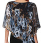 Lightweight Double Chiffon Printed Cape Shirt