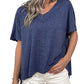 Women's Solid Color Loose Short Sleeve Casual T-Shirt 45982525YM