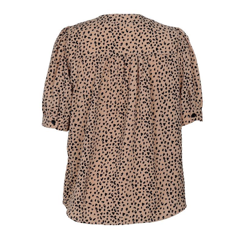 Women's V-neck Commuting Simple Leopard Print Shirt 21755578YM